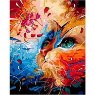 Canvas Hobby Kedi Portre 1 100x140 cm Rulo Sayılarla Boyama Seti