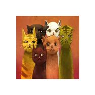 Canvas Hobby Kedilerin Bakışı Kasnaklı 100 x 140 cm Sayılarla Boyama Seti