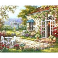 Canvas Hobby Keyif Bahçesi 100x140 cm Kasnaklı Boyama Seti