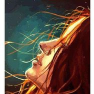 Canvas Hobby Kızıl Güzel Kasnaklı 60x75 cm Sayılarla Boyama Seti