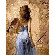 Canvas Hobby Kızıl Kemancı Kasnaklı 100 x 140 cm Sayılarla Boyama Seti