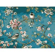 Canvas Hobby Kuşlar ve Badem Ağcı 100x140 cm Rulo Sayılarla Boyama Seti