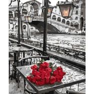 Canvas Hobby Masadaki Gül 100x140 cm Rulo Sayılarla Boyama Seti