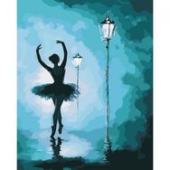 Canvas Hobby Mavi Işık ve Balerin 100x140 cm Rulo Sayılarla Boyama Seti