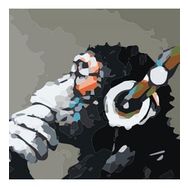 Canvas Hobby Maymun Kasnaklı 90x110 cm Sayılarla Boyama Seti