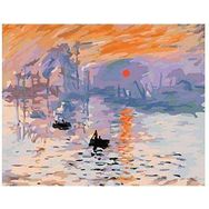 Canvas Hobby Monet Gün Doğumu Kasnaklı 100 x 140 cm Sayılarla Boyama Seti