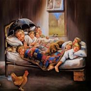 Canvas Hobby Mutlu Aile Kasnaklı 100 x 140 cm Sayılarla Boyama Seti