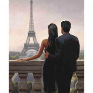 Canvas Hobby Paristeki Çift 60x75 cm Rulo Sayılarla Boyama Seti
