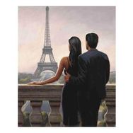 Canvas Hobby Paristeki Çift 90x110 cm Rulo Sayılarla Boyama Seti