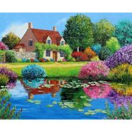 Canvas Hobby Renkli Cennet Evi 100 x 140 cm Rulo Sayılarla Boyama Seti