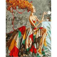 Canvas Hobby Renkli Elbise 2 100 x 140 cm Rulo Sayılarla Boyama Seti