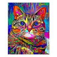 Canvas Hobby Renkli Kedi 2 50 x 65 cm Rulo Sayılarla Boyama Seti