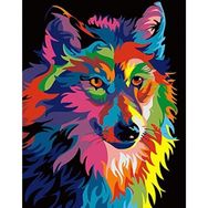 Canvas Hobby Renkli Kurt 70 x 90 cm Rulo Sayılarla Boyama Seti