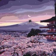 Canvas Hobby Romantik Çin Kedileri 70 x 90 cm Rulo Sayılarla Boyama Seti