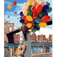 Canvas Hobby Romantik Süpriz 50 x 65 cm Rulo Sayılarla Boyama Seti