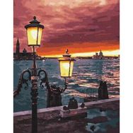 Canvas Hobby Rulo 100 x 140 cm Kordonda Günbatımı Sayılarla Boyama Seti