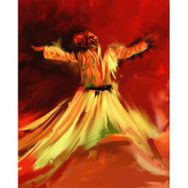 Canvas Hobby Rulo 100 x 140 cm Mevlana 3 Sayılarla Boyama Seti