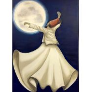 Canvas Hobby Rulo 100 x 140 cm Mevlana 5 Sayılarla Boyama Seti