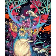 Canvas Hobby Rulo 100 x 140 cm Mitoloji ve Geyik Sayılarla Boyama Seti