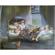 Canvas Hobby Rulo 100 x 140 cm Mutluluğun Resmi Sayılarla Boyama Seti