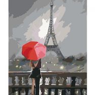 Canvas Hobby Rulo 100 x 140 cm Pariste Aşk Sayılarla Boyama Seti