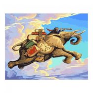 Canvas Hobby Rulo 100 x 140 cm Picasso Uçan Fil Sayılarla Boyama Seti