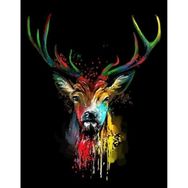 Canvas Hobby Rulo 100 x 140 cm Renk ve Geyik Sayılarla Boyama Seti
