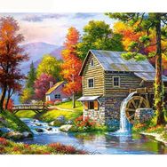 Canvas Hobby Rulo 100 x 140 cm Yayla Evi Sayılarla Boyama Seti