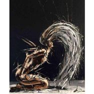 Canvas Hobby Saçların Dansı 100 x 140 cm Rulo Sayılarla Boyama Seti