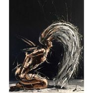 Canvas Hobby Saçların Dansı 90 x 110 cm Rulo Sayılarla Boyama Seti