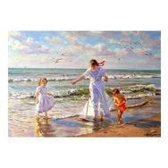 Canvas Hobby Sahilde Gezi 40 x 50 cm Rulo Sayılarla Boyama Seti