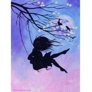 Canvas Hobby Salıncak 100 x 140 cm Rulo Sayılarla Boyama Seti