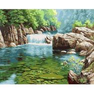 Canvas Hobby Şelale 100 x 140 cm Rulo Sayılarla Boyama Seti
