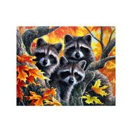Canvas Hobby Sevimli Üçlü 70 x 90 cm Rulo Sayılarla Boyama Seti