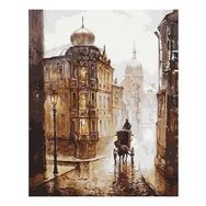 Canvas Hobby Sokaklar ve Fayton 90 x 110 cm Rulo Sayılarla Boyama Seti