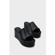 Capone Outfitters Marry Platform Hasırlı Süet Kadın Terlik