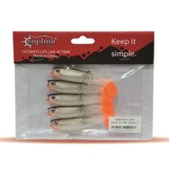 Captain 3569 Style Soft 8 cm Levrek Silikonu 5'li Paket Suni Yem