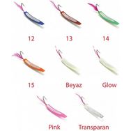 Captain 3625 15 Feather Jig 5 cm 2'li Paket Silikon Suni Yem