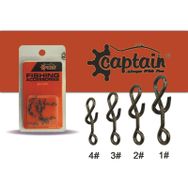 Captain 5019 Black-Nıcel No:3 15'li Inox Maket Klipsi