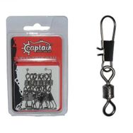 Captain 5023 10'lu Inox Black Nikel 1 Kilitli Klips