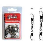 Captain 5030 Black-Nıcel No:4 10'lu Inox Klips Çiftyön
