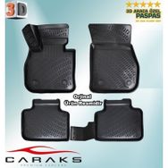 Caraks BMW 1 Seri F40 2019 Sonrası 3D Siyah Havuzlu Paspas