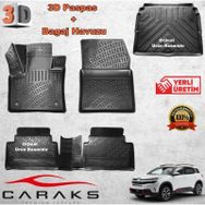 Caraks C5 Aircross 2019 Sonrası Alt 3D Bagaj Havuzu ve Havuzlu Paspas