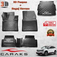 Caraks C5 Aircross 2019 Sonrası Üst 3D Bagaj Havuzu ve Havuzlu Paspas