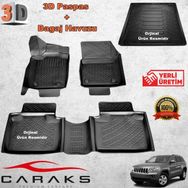 Caraks Cherokee 2011 Sonrası 3D Bagaj Havuzu ve Havuzlu Paspas