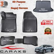 Caraks Kia Niro 2017 Sonrası 3D Bagaj Havuzu ve Havuzlu Paspas