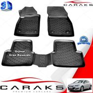 Caraks Opel Astra J HB 2010-2017 Arası Siyah 4 Parça 3D Havuzlu Paspas