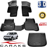 Caraks VW Tiguan 2007-2015 Arası 3D Bagaj Havuzu ve Havuzlu Paspas