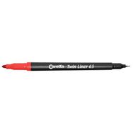 Caretta Twin Liner CT-65-40 10'lu Turuncu Fosforlu Kalem