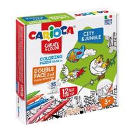 Carioca 35 Parça Boyanabilir Şehir ve Orman Çift Taraflı Puzzle